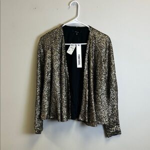 Elegant Gold Sequin Blazer
